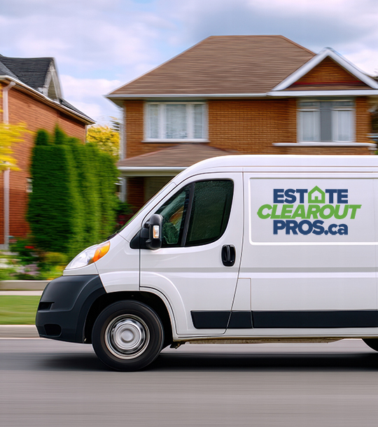 Smart delivery van drives efficient routes in residential zones with autumn trees and suburban houses in background